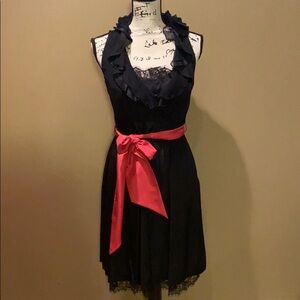 White House Black Market black‎ silk dress 4